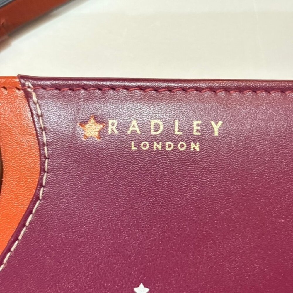 Radley London Scottie Dog Leather Wallet Zip Around Burgundy - Picture 6 of 12
